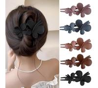 UQMIQURA Pinza para el pelo de mariposa, 5 unidades, grandes pinzas para el pelo para mujer, grandes mates con pico de pato, horquilla de cocodrilo para mujeres y niñas