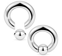 Uqnwbdq Piercing de titanio ASTM F136 de 18 G, con cuentas cautivas, aro para nariz, aro circular, calibre 18, hélice, cómodo, tragus, rook, daith, cartílago, mordida, labio sonriente, joyería para
