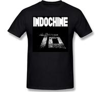 UQSQYDIYO Men's Indochine Central Tour 2021 Men's Basic Short Sleeve T-Shirt Funny R145 Tees EUR Size L