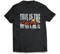 UQSQYDIYO This is The Way I Have Spoken Retro Style Mountain Printed Mens T Shirt Cotton Short Sleeve Shirt