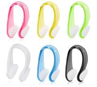 UQTUKO Pinzas nasales impermeables, 6 unidades, clip de nariz con caja de protección nasal para natación, clip de nariz de silicona para adultos, niños, unisex