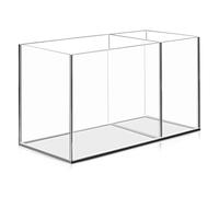 Uquelic Portalápices de acrílico, Portalápices de Escritorio 2 compartimentos transparente lapiceros para escritorio, organizador de acrílico