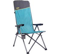 Uquip Justy XL - Silla plegable de camping (ajustable, 120 kg), color azul petróleo/gris