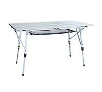 Uquip Variety L Mesa de Camping, Altura Regulable, de Aluminio, 120;x 70cm Estable, Plegable