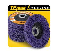 Ur-Excellent 115 x 22 mm Discos de desmontaje de la rueda de removedor de óxido Quitar pintura y oxidación Poly Strip Wheel Disc abrasivo Angular muela - 5 unidades (púrpura)
