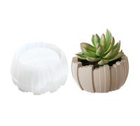 UR URLIFEHALL 1 molde redondo de resina epoxi con patrón vertical irregular para almacenamiento de joyas, manualidades, recipiente, frasco, portavelas