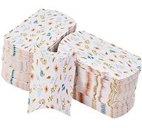 UR URLIFEHALL 100 cajas de regalo pequeñas de 8x5.5x2 cm, con patrón de flores blancas, caja de regalo de boda, artículos de decoración para cumpleaños, fiesta de Navidad