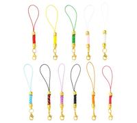 UR URLIFEHALL 50 cordones de 10 colores para teléfono con cierre de langosta, cuerda de poliéster para teléfono móvil, cuerda para colgar