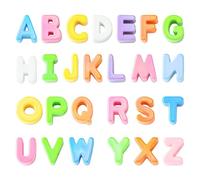 UR URLIFEHALL 52 cuentas acrílicas iridiscentes de 26 estilos, cuentas de letras del alfabeto A~Z con agujero grande para hacer joyas, collares, pulseras