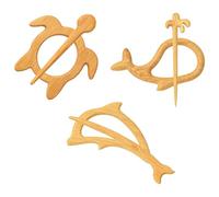 UR URLIFEHALL Broche de resina acrílica, broche de plástico de algodón, pines de solapa de madera para mochilas, ropa, bufanda, chal, sombrero, bolsa, decoración, manualidades