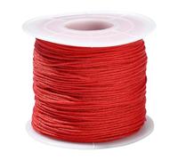 UR URLIFEHALL Cuerda de nailon trenzado rojo de 90 m de 0,8 mm para hacer pulseras, collares, joyas de nudo chino