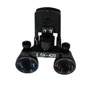 UracoN Lupas dentales 2,5X 3,5X, lupas binoculares médicas quirúrgicas, Lupa Binocular Tipo Clip, Distancia de Trabajo de 420 mm, Distancia de pupila Ajustable (tamaño: 2,5X) (2,5X)
