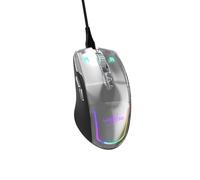 uRage - Ratón para Gamer con Cable (9 Botones programables, Sensor óptico de 12000 dpi, RGB, clics Gaming TTC-Golden, Cable USB-C Uflex) Negro