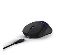 uRage - Ratón para Juegos (330 Pulgadas, luz LED, Ultra Ligera, diestra, 6 Botones programables, 6200 PPP, Sensor óptico, Software, Cable Desmontable 2 m), Color Negro