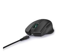 uRage Ratón para juegos 410 Pulgadas LED, ultra ligero, sensor óptico, 6 botones, 6200 PPP, Negro