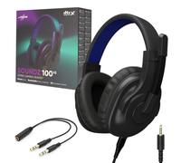 uRage SoundZ 100 V2 - Auriculares de Diadema para Videojuegos, multiplataforma, para PS4, PS5, PC, Xbox, Ordenador portátil, Smartphone, Color Negro
