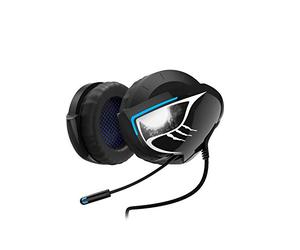 uRage SoundZ 500 Neckband - Auriculares de Diadema con micrófono y USB, para Ordenador para Videojuegos de vídeo, plástico, Color Negro, Azul y Blanco