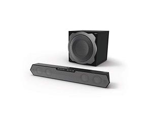 uRage SoundZbar 2.1 Unleashed - Sistema de Sonido para PC, Consolas, TV, Tableta, Smartphone, Incluye iluminación, conexión inalámbrica, Bluetooth, Cable o USB, Incluye Ecualizador