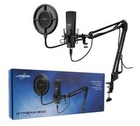 uRage Stream 800 HD Studio Streaming Starter Set PC Micrófono Parabrisas Trípode