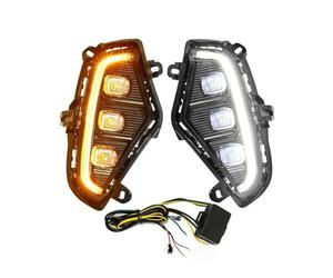 URAGER 車のフォグランプ Luz De Circulación Diurna DRL LED Antiniebla Para Toyota Para RAV4 2019 2020 2021 Accesorios Luz Diurna Con Señal Giro Luces Antiniebla Coche