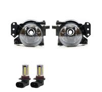 URAGER 63176910791 Para Serie 3 5 6 E60 E61 E90 E91 323i 325i 525i Conjunto Faros Antiniebla Con Bombillas Parachoques Delantero Luces Antiniebla Coche(Pair With LED A L10)