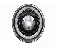 URAGER Faro Delantero Faro Led De 7 "para Lada Para Niva 4x4 Para Faros H4 7 Pulgadas Ojos De Ángel Para Jeep Para Wrangler Para Todoterreno Faros Delanteros(1pcs Black)
