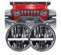 URAGER Faro Delantero Faro LED De 7 Pulgadas DRL Angel Eyes Luces Para Correr Para Coches 12v Para 4X4 Accesorios De Coche Todoterreno Para Jeep Wrangler Para JK Para TJ Faros Delanteros(001 2PCS)