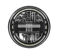 URAGER Faro Delantero Faro LED De 7 Pulgadas H4 Hi-Lo Beam Con DRL 4x4 Para Land Para Rover Para Defender 90/110 Para Defender Td5 Faros Delanteros(1PCS Black)