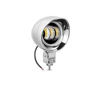 URAGER Faro Delantero LED Para Cafe Racers, Foco Auxiliar Cromado Con Halo Faros Motocicleta Luces(1pc)