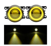 URAGER Faro Delantero Luces Antiniebla Ojo Ángel Para Peugeot 207 307 407 607 3008 Para SW Para CC Para VAN 2000-2013 H11 LED DRL 12V Conjunto Lámpara Faros Delanteros(LED-yellow)