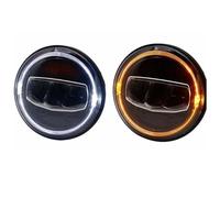 URAGER Faro Delantero Para Dodge Para Dakota 2004 7 Pulgadas Led Faro DRL Halo Ámbar Luz De Giro Coche Motocicleta Faros Delanteros(Two PCS)