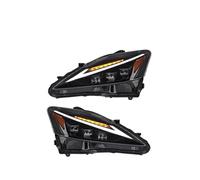 URAGER Faro Delantero Para Lexus IS250 IS300 2006 2007 2008 2009 2010 2011 2012 Conjunto Completo Faros LED Con Luces Traseras De Giro Dinámico LED DRL Faros Delanteros(Left and right)