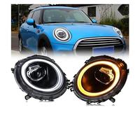 URAGER Faro Delantero Para Para Mini Para Cooper F56 2014-2019 Conjunto De Faros LED Con Halo Angel Eyes DRL Luz Delantera Lente Bi-LED Accesorios Para Faros Faros Delanteros(2pc white amber)
