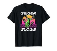 Uranium Glass Geiger Glows Radium Vaseline Collecting Camiseta gráfica económica, Hombre, Negro, S