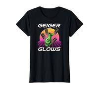 Uranium Glass Geiger Glows Radium Vaseline Collecting Camiseta gráfica económica, Mujer, Negro, S