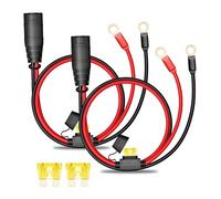 URANT Paquete de 2 cables de terminal GC002 X-Connect M6 con ojales, arnés de cableado de batería de 16 AWG para accesorios de cargador de batería inteligente NOCO Genius (Genius 1/2/5/10), con