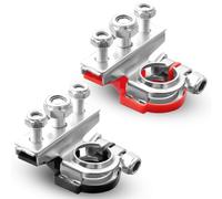 URAQT 12 V 24 V Terminales de Batería, 2pcs Abrazaderas de Terminal de Batería de 3 Vías, Conector de Terminal de Batería Universal con Pernos M8 para Coche/Barcos/Vehículos Recreativos/Caravanas