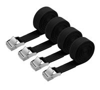 URAQT 4 Pcs 180kg Cinchas Correa de Amarre Rapido Hebilla, para Baca Coche, Portabicicletas, Surf, Bici, Kayak, Moto Resistente, 2M Negro