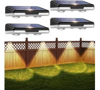 URAQT 4 Piezas Luci Solares Led Exterior Jardin, 9 Colores, Foco Solar Exterior IP65 Impermeable, Luz Solar Exterior para Jardín, Garaje, Calle, Patio, Caminos