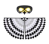 URAQT Alas Disfraz Pajaro Niño, 2pcs Disfraces Niña y Niños con Mascara y Alas de Pájaros, Capa Disfraz Pajaros de Fieltro de 3 a 8 Años, Ropa Carnaval Niña Niño para Halloween Navidad Cosplay Fiesta