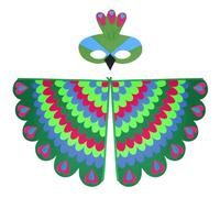 URAQT Alas Disfraz Pajaro Niño, 2pcs Disfraces Niña y Niños con Mascara y Alas de Pájaros, Capa Disfraz Pajaros de Fieltro de 3 a 8 Años, Ropa Carnaval Niña Niño para Halloween Navidad Cosplay Fiesta