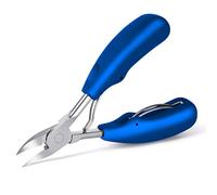 URAQT Alicates Cortaúñas, Alicates Uñas Pies, Cortador De Cutículas Con Doble Resorte, Pinzas Para Uñas Gruesas, Onicomicosis, Hongos En Uñas (Azul)