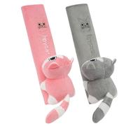 URAQT Almohadillas Cinturon Coche Niños, 2pcs Protector Cinturon Coche, Almohadillas para Cinturón de Seguridad de Viaje, Funda Cinturon Coche para Adulto Niños para Protegen Hombro Cuello