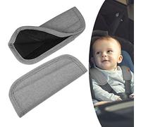 URAQT Almohadillas para Cinturón de Seguridad Niño, 2PCS Almohadillas Protectores de Coche Hombro, Gris Suave y Transpirable Hombro Cinturón de Seguridad, Protector Cinturon Coche para Infantil