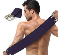 URAQT Arnés Exfoliante de Fibre, Depurador Corporal Exfoliante, Cepillo Ducha para Espalda Alivia Depurador de Espalda Natural para la Ducha de Hombre y Mujere para Limpieza Profunda, Morado Oscuro