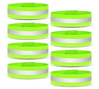 URAQT Bandas Reflectoras, Brazalete Reflectante Altamente Reflexivo, Bandas de Muñeca/Tobillo, Banda de Seguridad Reflectantes, Bandas de Neón para Running, Ciclismo, Adultos, Niños
