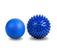 URAQT Bolas de Masaje Miofascial, 2pcs Set de Pelotas de Masaje con Pinchos y Bolas de Lacrosse, Sport Bolas de Masaje para Aliviar Dolores Musculares, Herramienta de Masaje de Alta Densidad