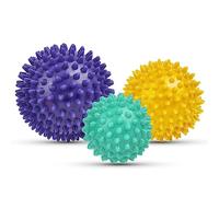 URAQT Bolas de Masaje Miofascial, 3pcs Pelotas de Masaje con Pinchos, Sport Bolas de Masaje para Aliviar Dolores Musculares, Herramienta de Masaje de Alta Densidad