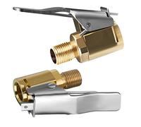 URAQT Boquilla Inflador Neumaticos,Paquete de 2 Abrazaderas de Aire para Vástago de Válvula de Coche, Conector de Válvula Inflado Latón, Adaptador de Boquilla roscada para neumáticos de automóviles