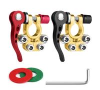 URAQT Conector De Terminal De BateríA, 2 Piezas, 12 V, 4 VíAs, Positivo Y Negativo, De LiberacióN RáPida, De LatóN Puro para Sae, Jis, Tipo A, Marino, Coche Y Autocaravana